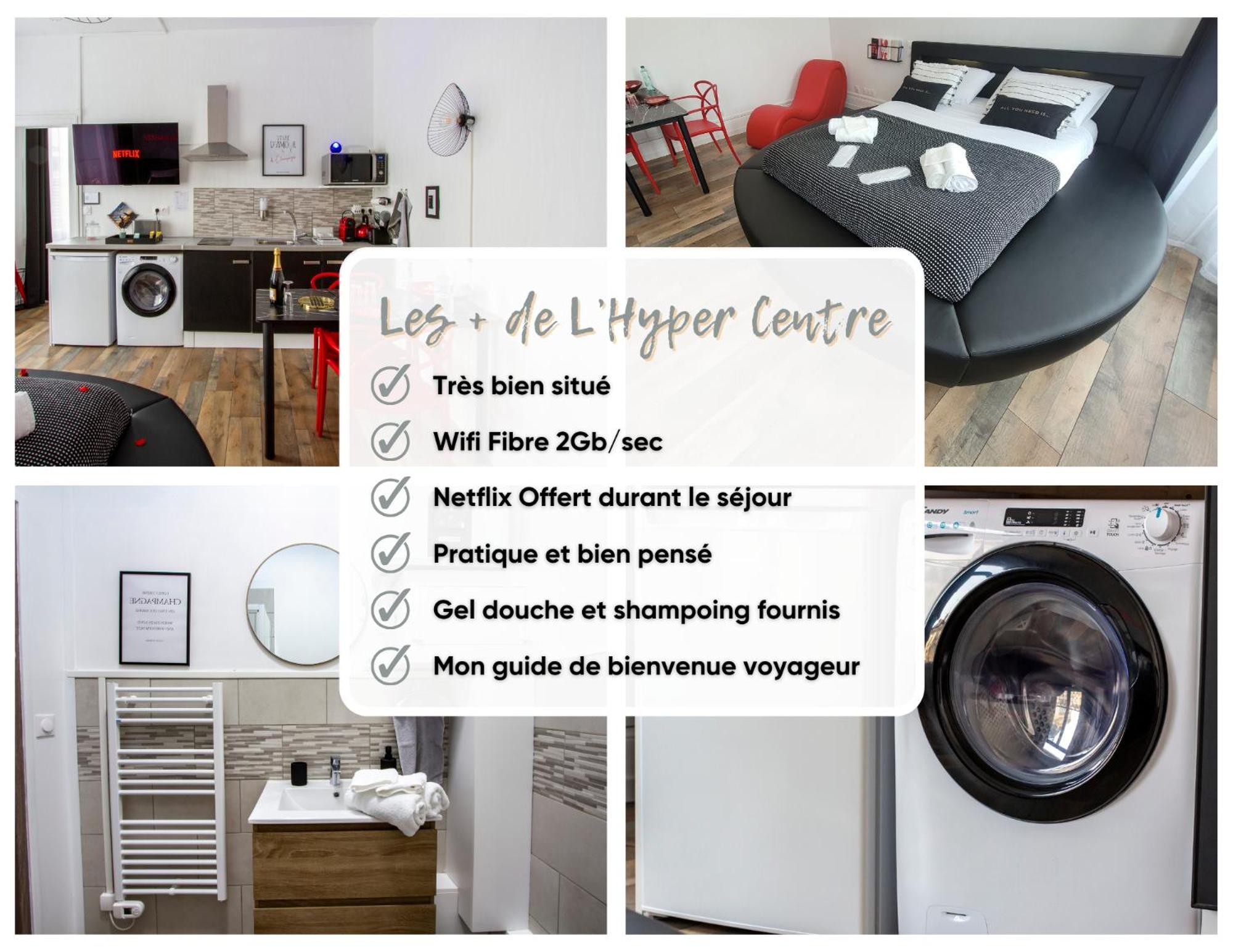 L'Hyper Centre - Netflix & Wifi - Literie Haut De Gamme - Check-In 24H24 - Goodmarning ชาลงส์-อ็อง-ชองปาญ ภายนอก รูปภาพ